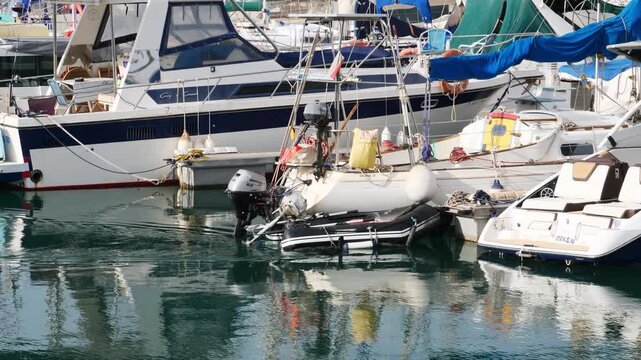 Black cormorant jumping from the water to a dinghy in slow motion x0.5