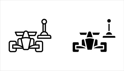 RC car icon set, Remote Control, Racing Cars on white background © NAPISAH