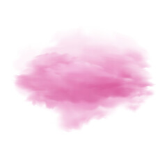 Fototapeta premium Round cotton pink cloud isolated