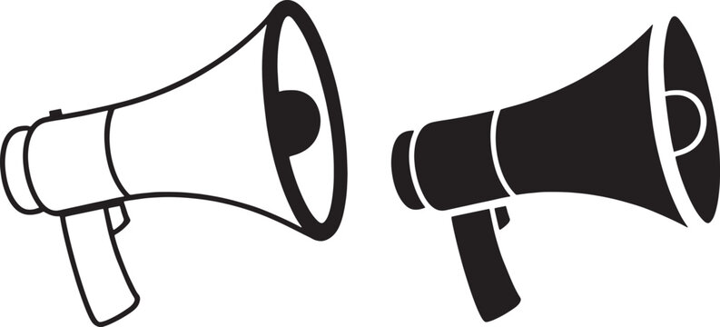 Megaphone loudspeaker announcement symbol communication public address symbol megaphone announcement loudspeaker symbol