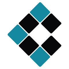 Minimalist geometric abstract diamond grid icon