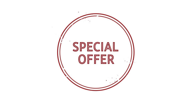 Special Offer Stamp - Red Circle Seal for Sale Promotion and Discount