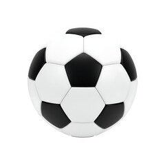 Fototapeta premium Classic black and white soccer ball. Professional football equipment for sports design, competition, and athletic games, isolated on white or transparent background. PNG format.
