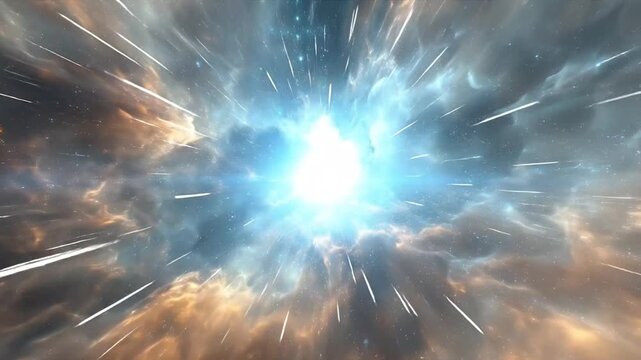 super nova explosion 3D view 