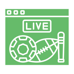 Fototapeta premium Live sports Icon