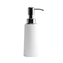 Obraz premium A sleek and modern soap dispenser with a black pump on a white background. isolated on transparent background