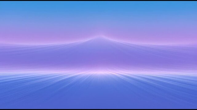 A surreal landscape with a gradient of blue and purple hues converging towards a distant point