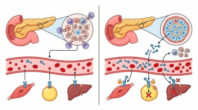 Visualizing Healthy Insulin Production Versus Impaired Glucose Metabolism in Diabetes
