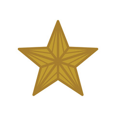 Obraz premium Golden star illustration on a plain background viewed from a straightforward perspective