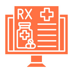 Obraz premium Digital prescription Icon