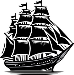 Classic Tall Ship Silhouette.eps © JK