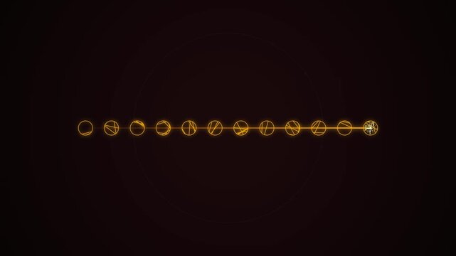 Mystical Alchemy Runes Transmutation Loading Bar 4K Seamless Loop
