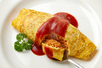 昔ながらのオムライス