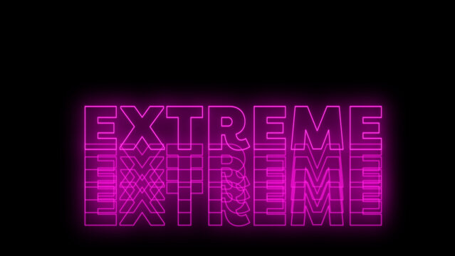Kinetic Neon Title 40 &ndash; Futuristic Glowing Typography Animation, Dynamic Text Intro, Cyberpunk Style Motion Graphics, Modern Promo and Social Media Title Template