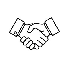 Business partnership handshake agreement