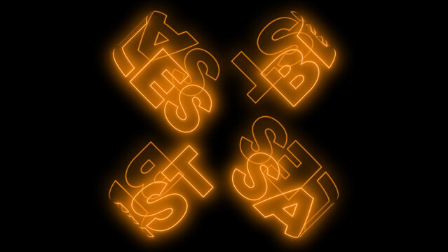 Kinetic Neon Title 95 &ndash; Futuristic Glowing Typography Animation, Dynamic Text Intro, Cyberpunk Style Motion Graphics, Modern Promo and Social Media Title Template