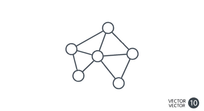 Abstract Network Diagram with Connected Nodes and Lines.