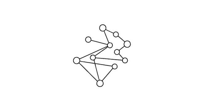 Abstract Network of Connected Nodes and Lines.