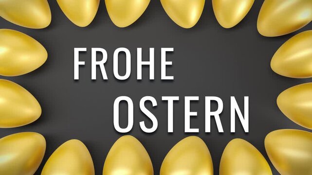 Videoanimation - 16 goldene Ostereier - Frohe Ostern