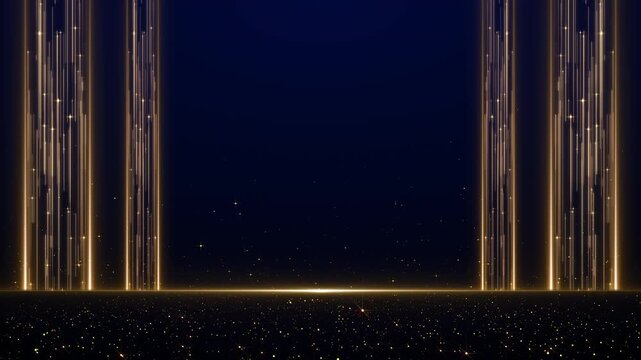 The Grand Entrance Particles Gold Awards Trailer Titles Cinematic Openers Luxury Intro Background Loop