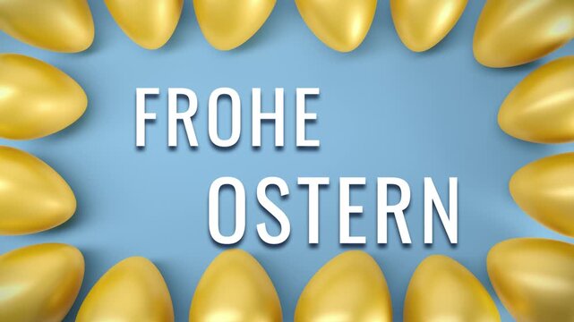 Videoanimation - 16 goldene Ostereier - Frohe Ostern