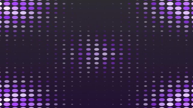 Abstract motion background illustration with dynamic purple and white dots in a grid pattern