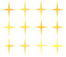 キラキラスターのイラストアイコンセット