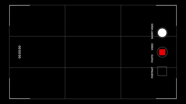 Recording screen overlay suitable for technology blogs, video editing tutorials, app development articles. Great for showcasing dark mode design elements in user interfaces.