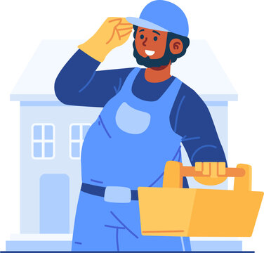 home technician character illustration