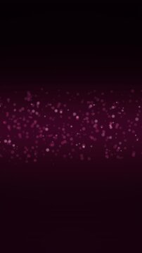 Particles drift across a misty horizontal band in a dark abstract field