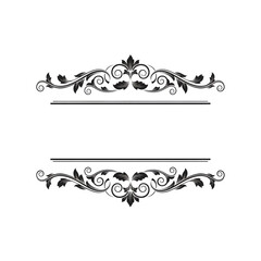 Ornate floral designs for decorative purposes isolated on transparent background