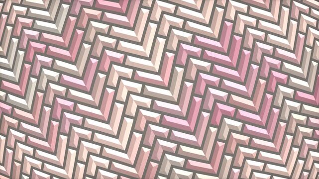 Abstract motion background with geometric shapes in pink and brown hues creates dynamic abstract background.