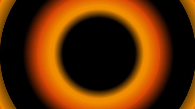 Glowing Black Hole Event Horizon with Fiery Orange Accretion Ring