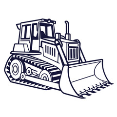 A bulldozer with a large blade on the front © Koli