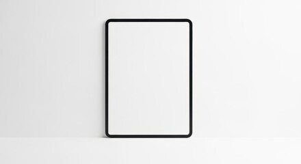 Blank tablet screen on a white background a clean mockup for digital content display perfect for app interfaces and web design presentations
