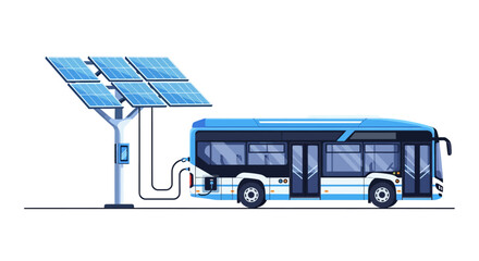 Electric Bus Charging with Solar Panel Power