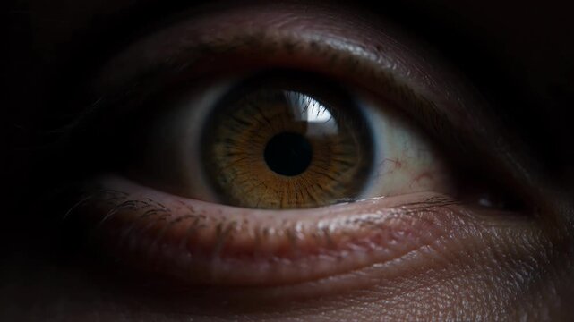 Macro close up of a human eye overtaken by an alien parasitic organism, sci-fi horror concept emphasizing mutation, infection, and psychological fear