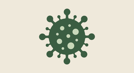 Fototapeta premium Virus Icon Illustration – Microbe Germ Cell Medical Biology Vector