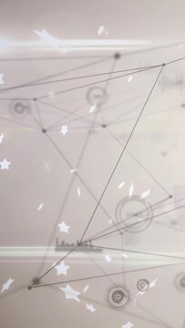 Vertical video: HUD mesh responding to audio beat, drifting stars shifting nodes and showing sound