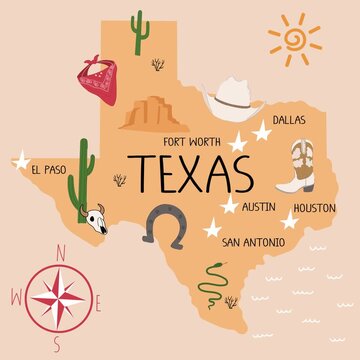 Simple animated map of Texas