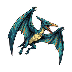 Flying Pterodactyl Prehistoric Reptile Printable Graphic Print © Aryasakti