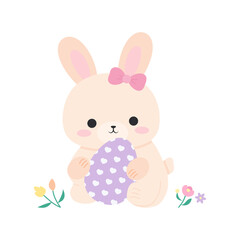 Cute Minimal Easter Bunny Emoji