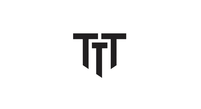 Stylized TTT Monogram Logo Design Element.