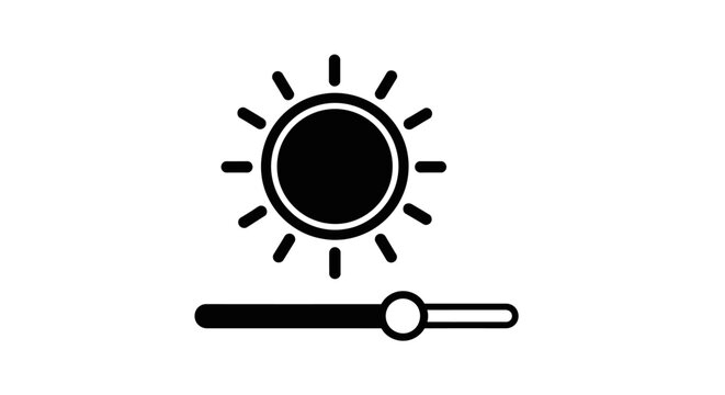 Simple Sun Icon with Slider Control.