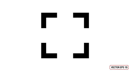 Obraz premium Black Square Brackets Facing Corners Inward.