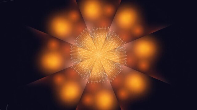 Abstract Wire Grid and Radial Explosion Background with Stars Particles