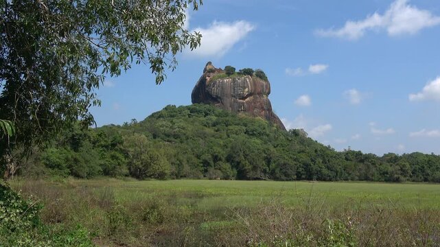 View on the Mount Sigiriya on a sunny day. Sri Lanka
