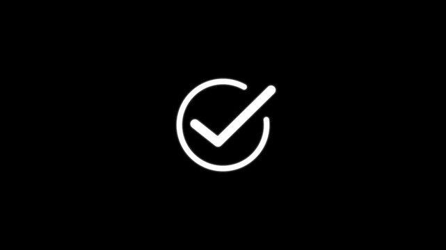 Check mark animation.check tick mark animated video design. check mark Successfully icon