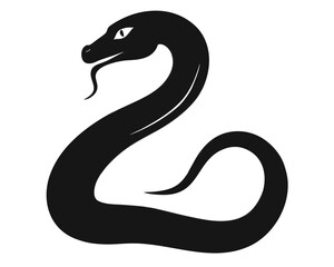 Fototapeta premium Cobra Snake Silhouette Vector Design Illustration
