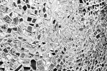 Black and white mosaic texture background close-up